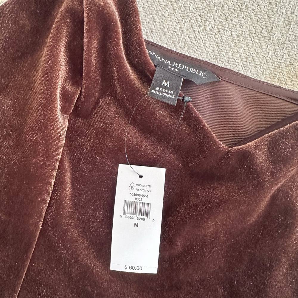 Banana Republic Brown Velvet Strappy Tank